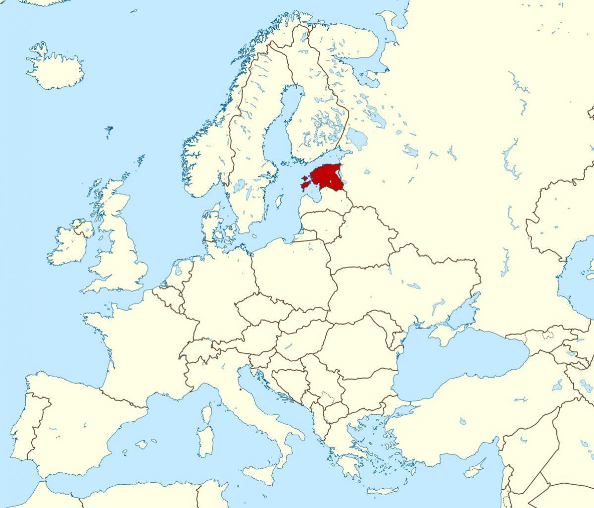 Estonia ubicación en el mapa del mundo