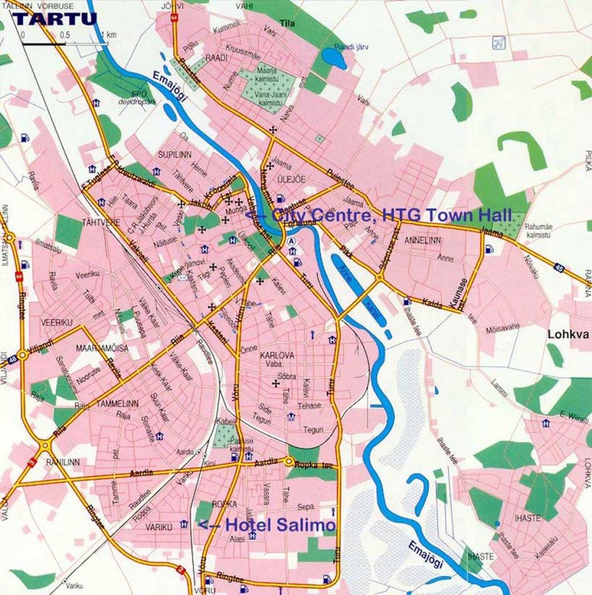 mapa de tartu, Estonia