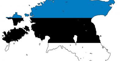 Mapa de la bandera de Estonia