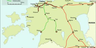 Mapa de estonia ferrocarriles