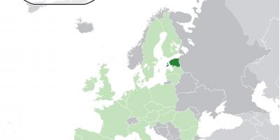 Estonia en el mapa de europa