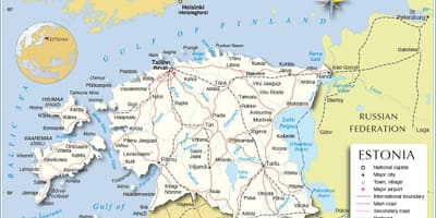 Mapa de Estonia país