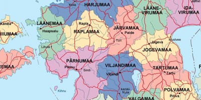 Mapa de Estonia político