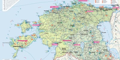 Mapa turístico de Estonia